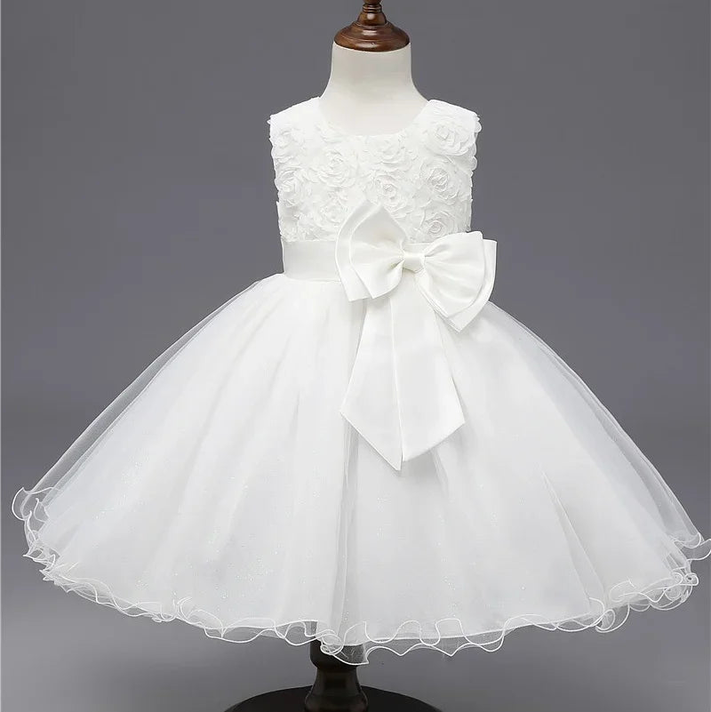 Cute Baby Girls Princess Dress for Party Toddler Summer Tutu Kids Wedding Birthday Dresses for 1-5Y Flower Girl Fluffy Gala Gown