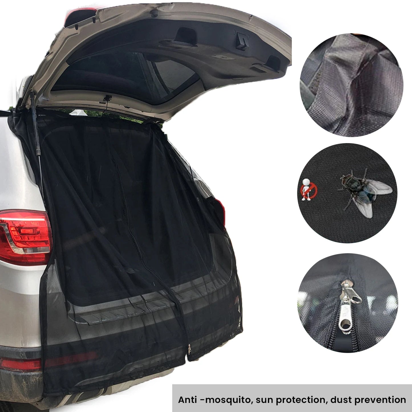 Sliding Door Magnetic Fly Screen Large Size Van Bug Screen Mesh Mosquito Net Sun Protector for Caravan Motorhome Camper SideDoor