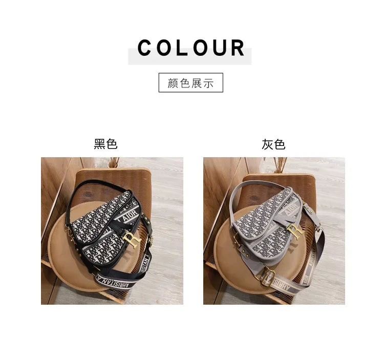Bag women 2023 new retro women's bag single shoulder hand crossbody small bag fashion foreign underarm saddle bag