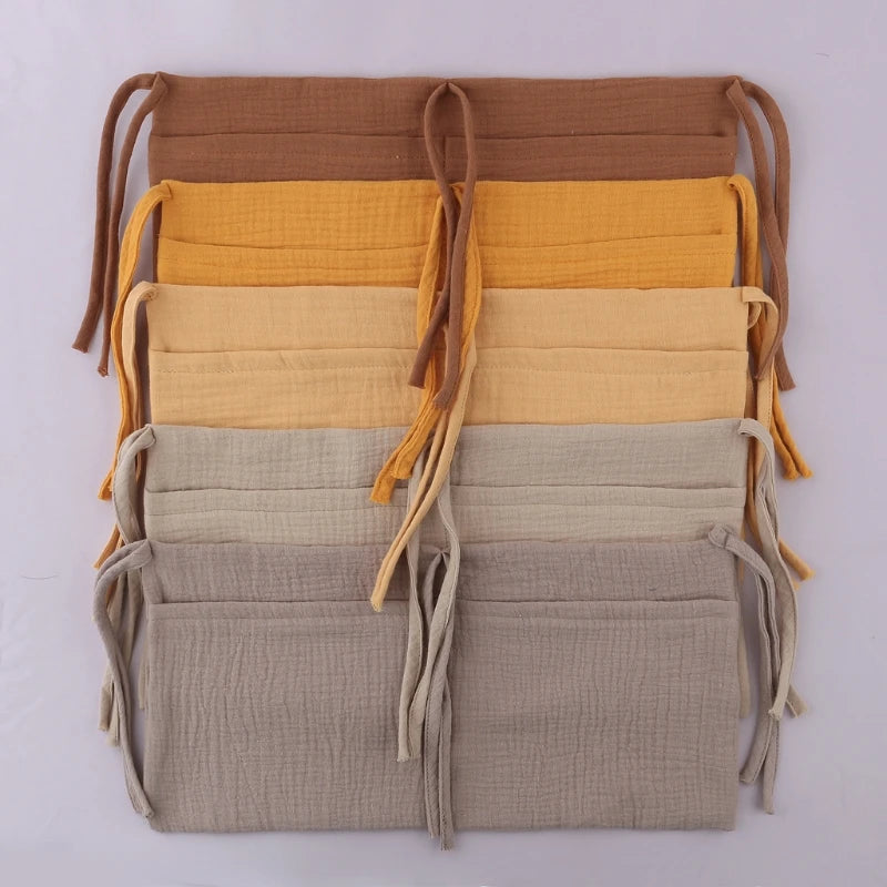 Baby Bed Hanging Storage Bags Cotton Newborn Crib Organizer Toy Diaper Pocket for Crib Bedding Set Accessories Nappy Store Bags