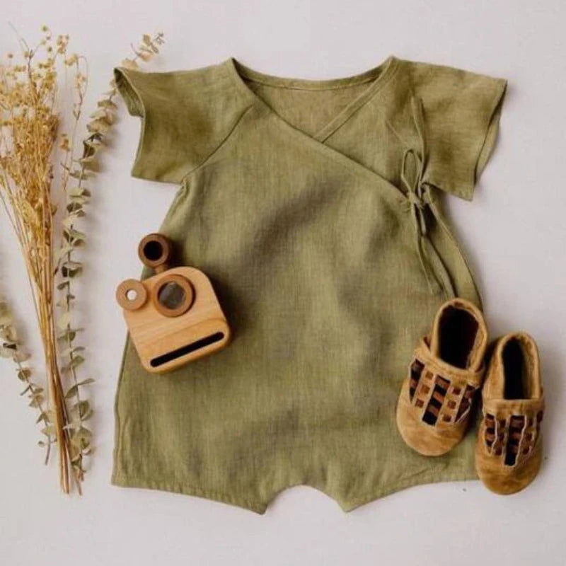 Summer Infant Baby Boys Girls Romper Solid Super Soft Cotton Baby Playsuit Jumpsuit