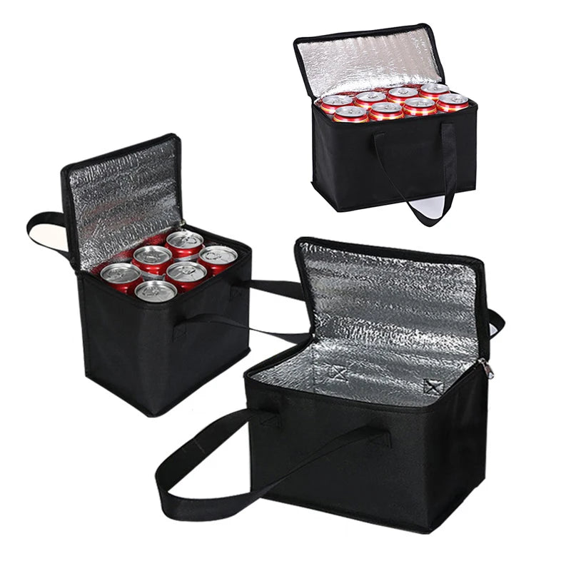 Portable Lunch Cooler Bag Folding Insulation Picnic Ice Pack Food Thermal Bag Drink Carrier Insulated Bags Food Delivery Bag
