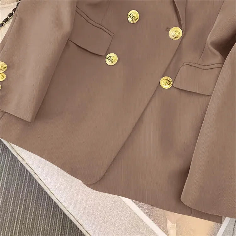 Office Lady Slim Blazer for Women, Long Sleeve Coats, Black Jackets, Casual Outerwear, Fall, Winter Fashion, 2023