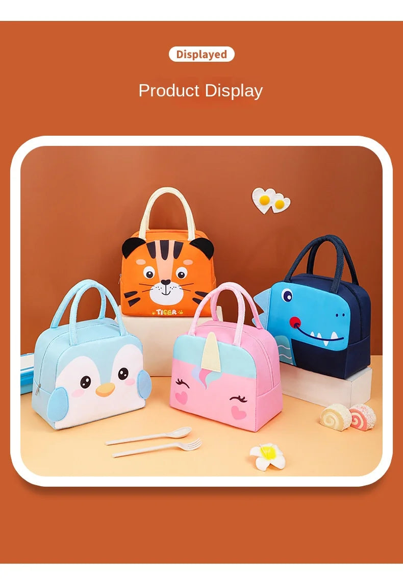 Kawaii Portable Fridge Thermal Bag Women Children's School Thermal Insulated Lunch Box Tote Food Small Cooler Bag Pouch