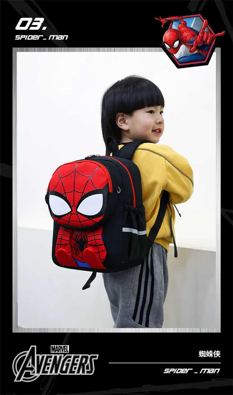 Children's school bag new, cute cartoon Spider-Man 3-6 years old boys backpack Captain America Iron Man backpack