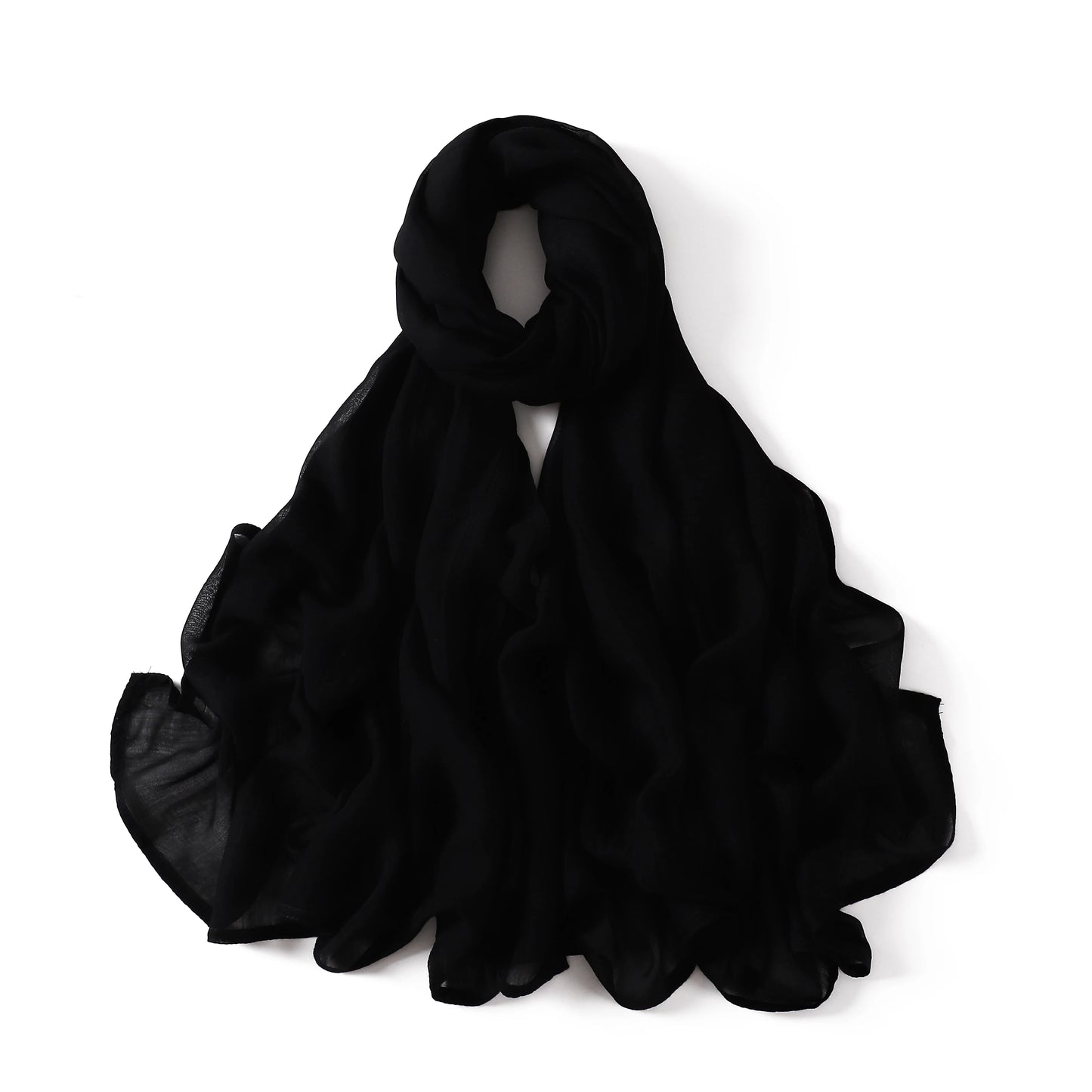 Cotton Rayon Hijabs Scarf Solid Headscarf Wraps Big Size Plain Long Shawls Muslim Women Hijab Islamic Turban Headbands Foulard