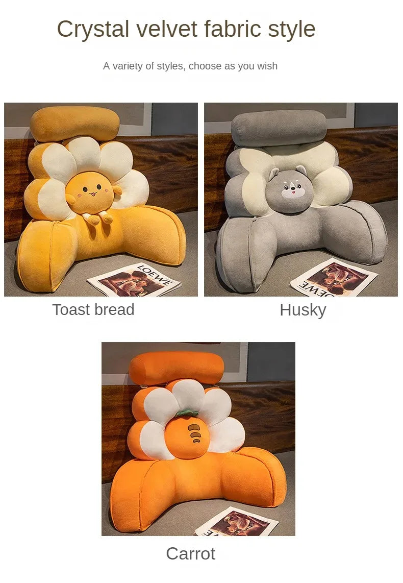Bedside cushion pillow, office waist cushion, pillow, sleeping, reading, playing with mobile phone tools