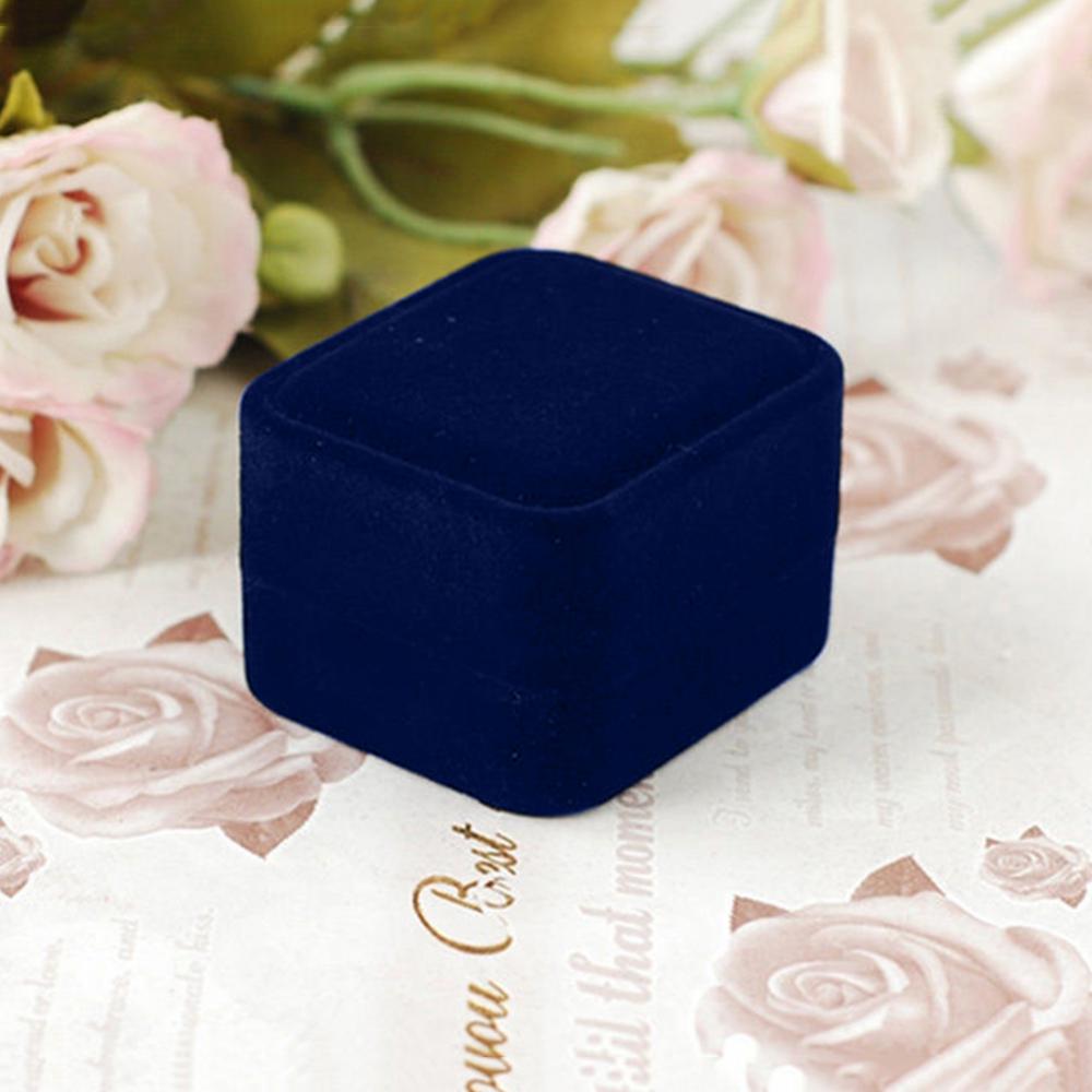 Rings Box Velvet Jewelry Box Display Holder Ring Earrings Necklace Bracelet Soft Organizer Case Wedding Jewelry Packaging Box