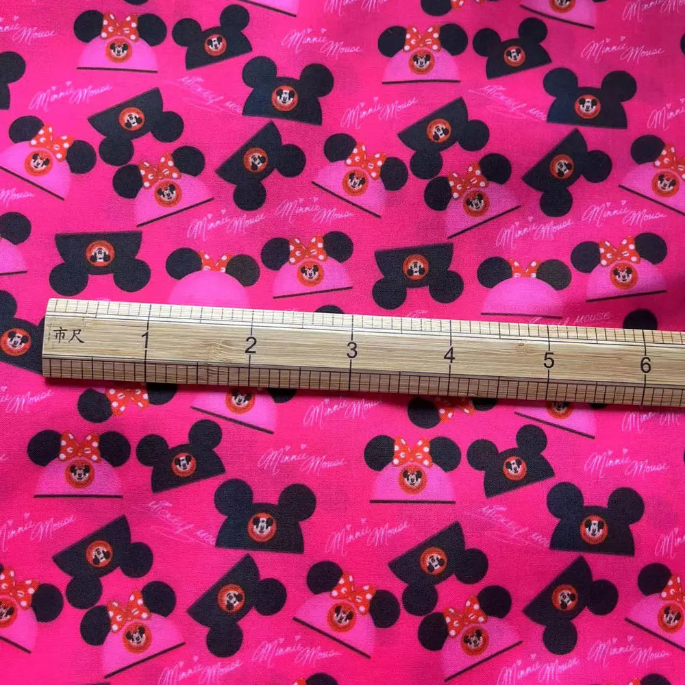 disney fabric 140x50CM Cartoon cotton fabric Patchwork Tissue Kid Home Textile Sewing Doll Dress Curtain Polyester cotton Fabric