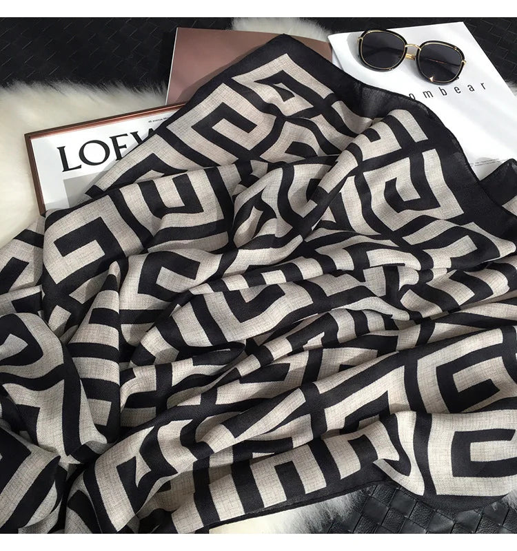 Scarf Women Luxury Brand Winter Cotton Hijab Head Scarves Bandana Female Foulard Pashmina Cheveux Bufanda Shawls And Wraps