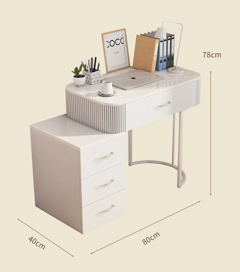 Cream wind small apartment dresser storage cabinet integrated white Nordic simple dressing table Internet celebrity glass makeup