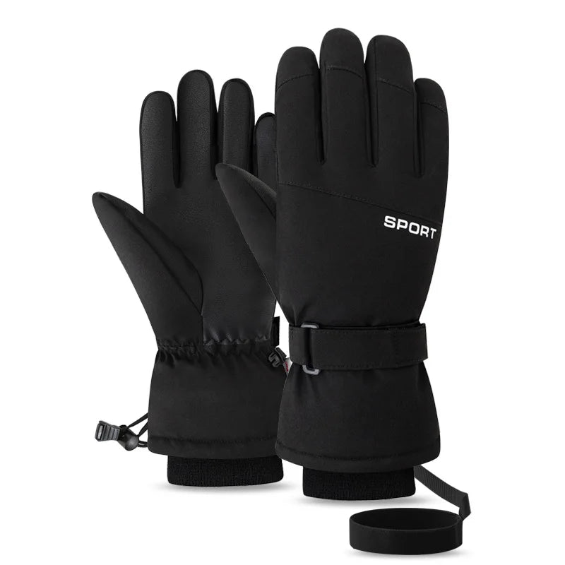 LOOGDEEL Ski Gloves Warm Winter Snowmobile Snow Snowboard Thermal Gloves Waterproof Touchscreen Function Windproof Plush Mittens