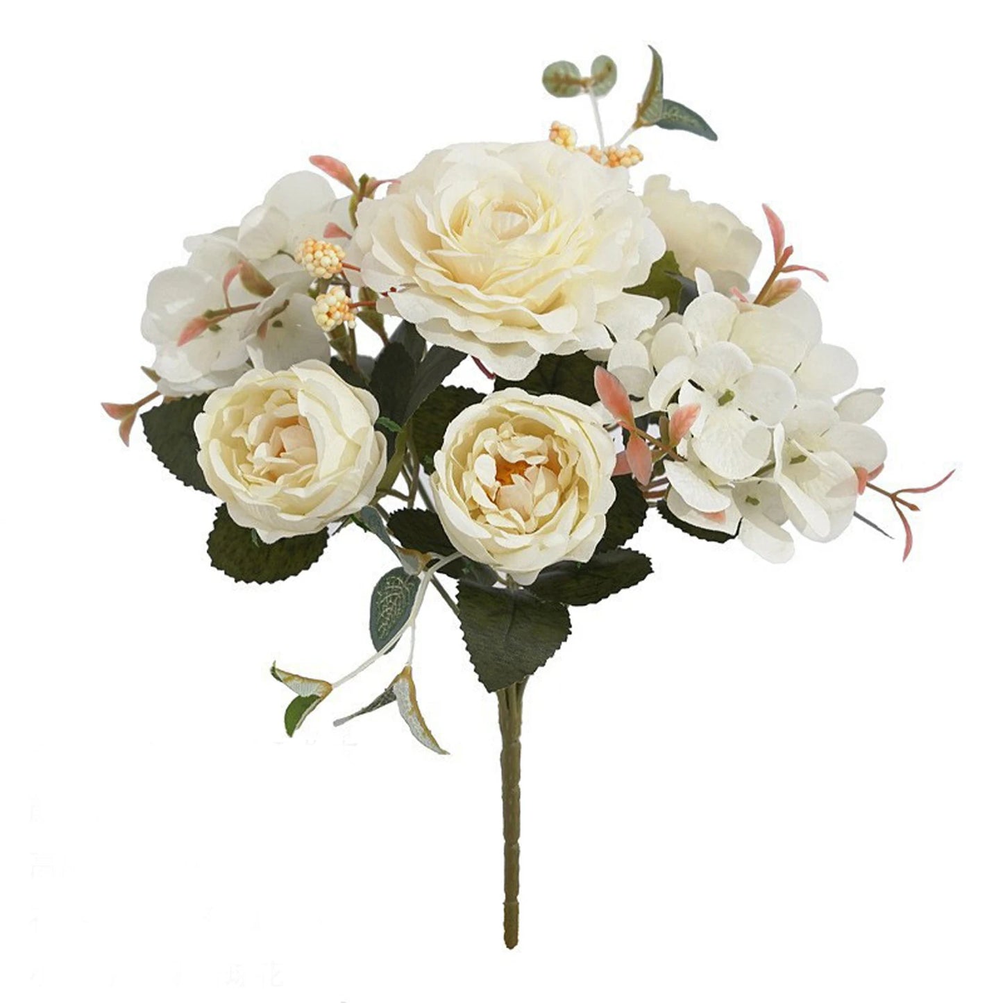 Retro Hydrangea Core Fake Peony Bouquet Simulation Wholesale Wedding Staircase Decorative Artificial Flowers Silk Flowers