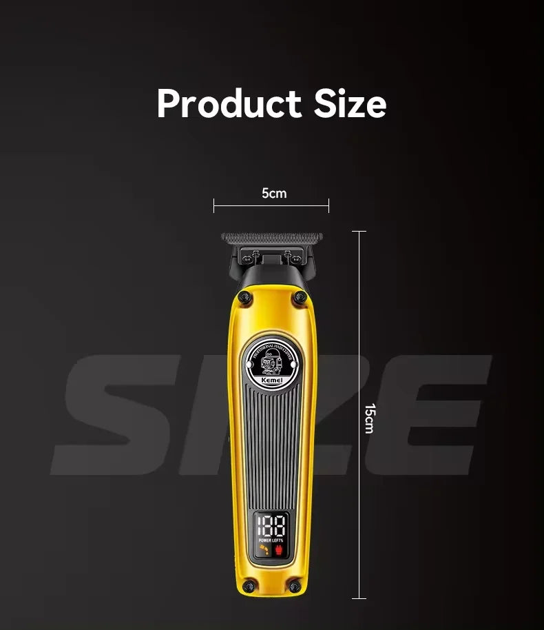 Original Kemei zero blade Professional Hair Trimmer Barber Rechargeable Electric Beard Clipper For Men Haircut Machine