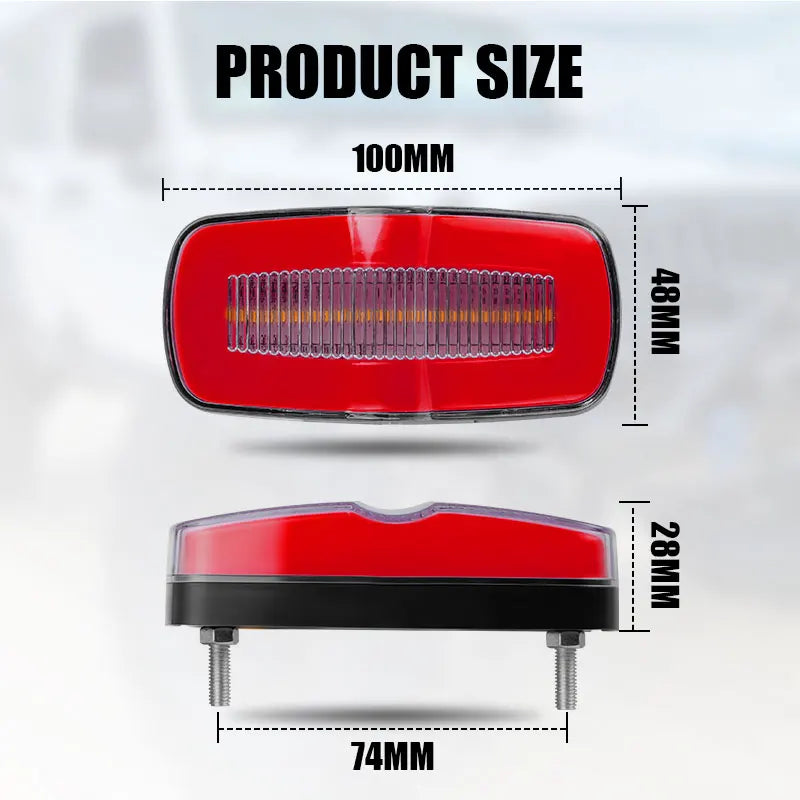 4pcs 12V 24V LED Tail Brake Light Turn Signal Light Flowing Water Side Lamp Warning Lamp For Car Trailer Truck Tractor ATV UTV