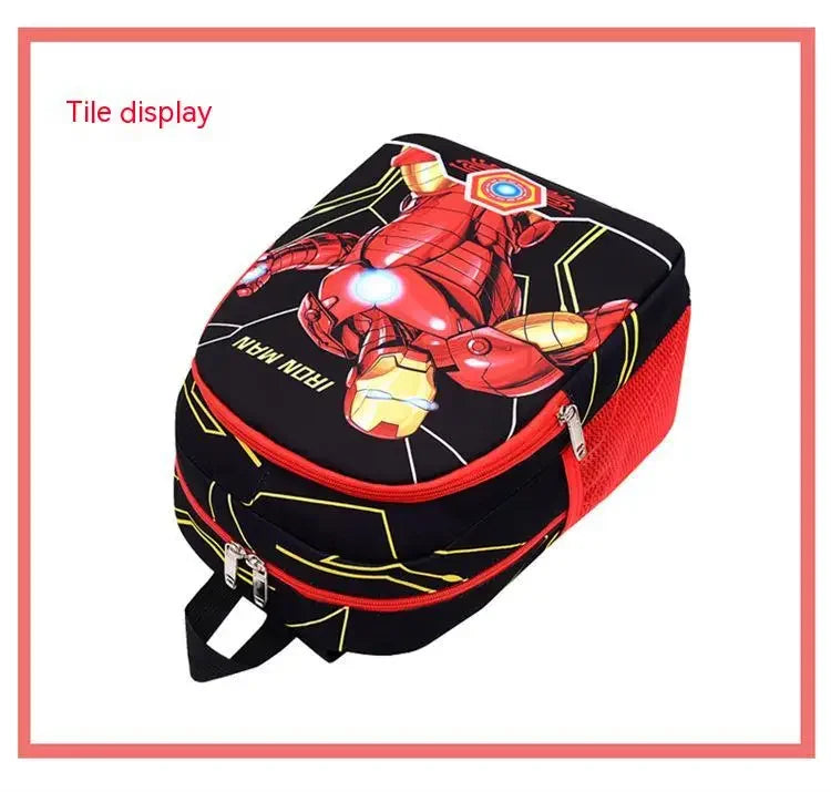 Children schoolbag spider backpack weight-reducing kindergarten Iron Man backpack cartoon large capacity boys and girls backpack
