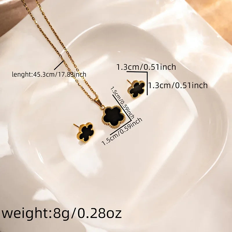 Exquisite Cherry Red Necklace And Earring Set For Women Fashionable Personalized Daily Accessory Party Jewelry Birthday Gifts
