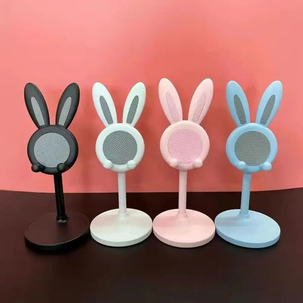 Rabbit Shape Mobile Phone Holder Stand Desktop Metal Desktop Lazy Selfie Live Support Shelf For Phone Pad Tablet Laptop Stand