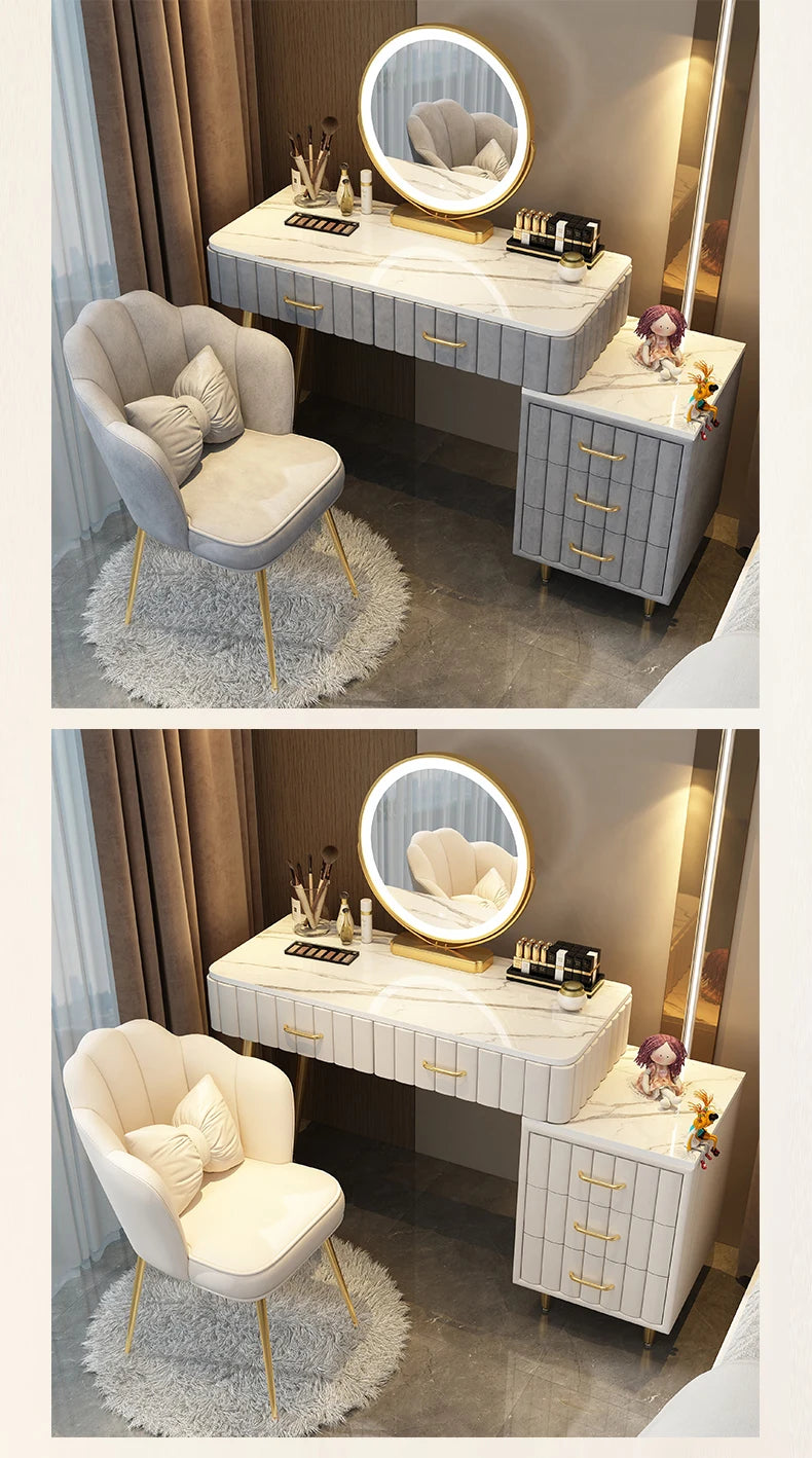 Items Makeup Dressing Table Box Container Drawer Nordic Organizer Dressing Table Mirrors Woman Coiffeuse Dressers For Bedroom