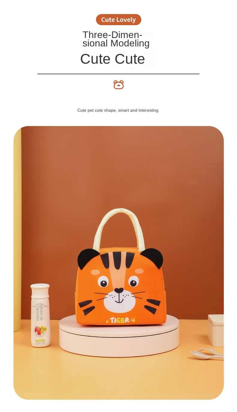 Kawaii Portable Fridge Thermal Bag Women Children's School Thermal Insulated Lunch Box Tote Food Small Cooler Bag Pouch