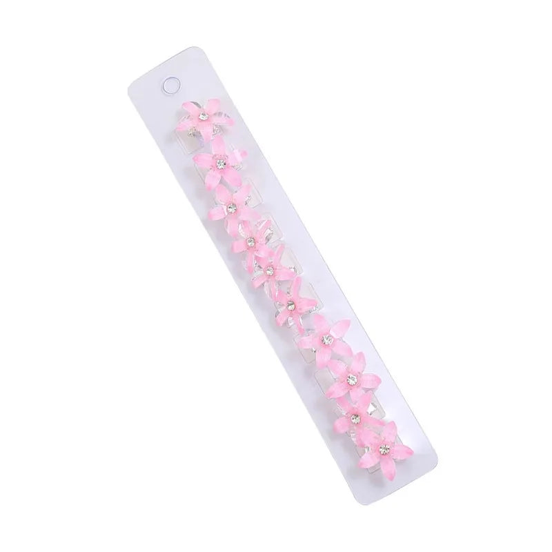 Cute Little Flower Mini Hairpin for Girls Sweet Temperament for Children Simple Braided Hair Ponytail Side Clip Hair Ornament