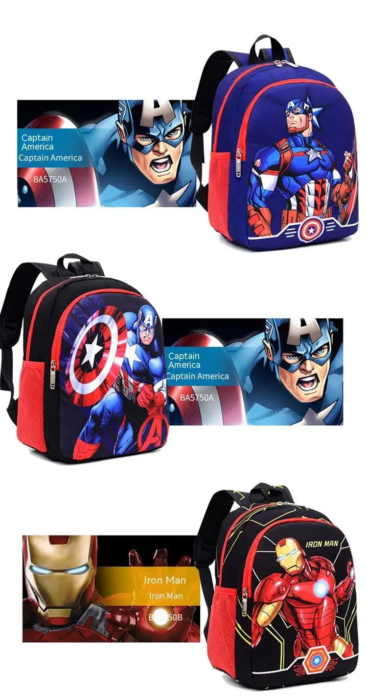 Children schoolbag spider backpack weight-reducing kindergarten Iron Man backpack cartoon large capacity boys and girls backpack