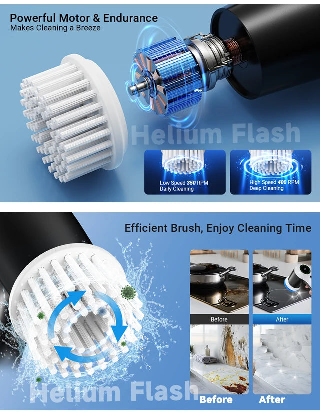 Electric Multipurpose Cleaning Brush Kitchen Gadgets Hair Brushes Bathroom Broom Toilet Household Cordless Spin Scrubber Mops