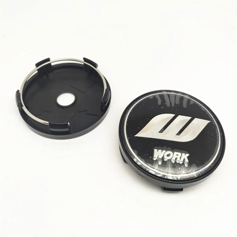 4pcs 60mm 56mm VS W Work Center Caps Car Wheel Hub Cover Emblem Badge Auto Styling