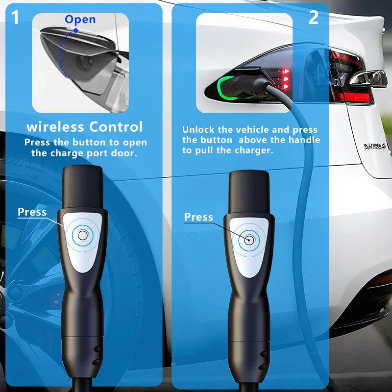 evsow Portable EV Charger TS-NACS 16A 3.5KW Electric Car Charger NACS Fast Charging Cable EVSE Charging Box For NACS Charger