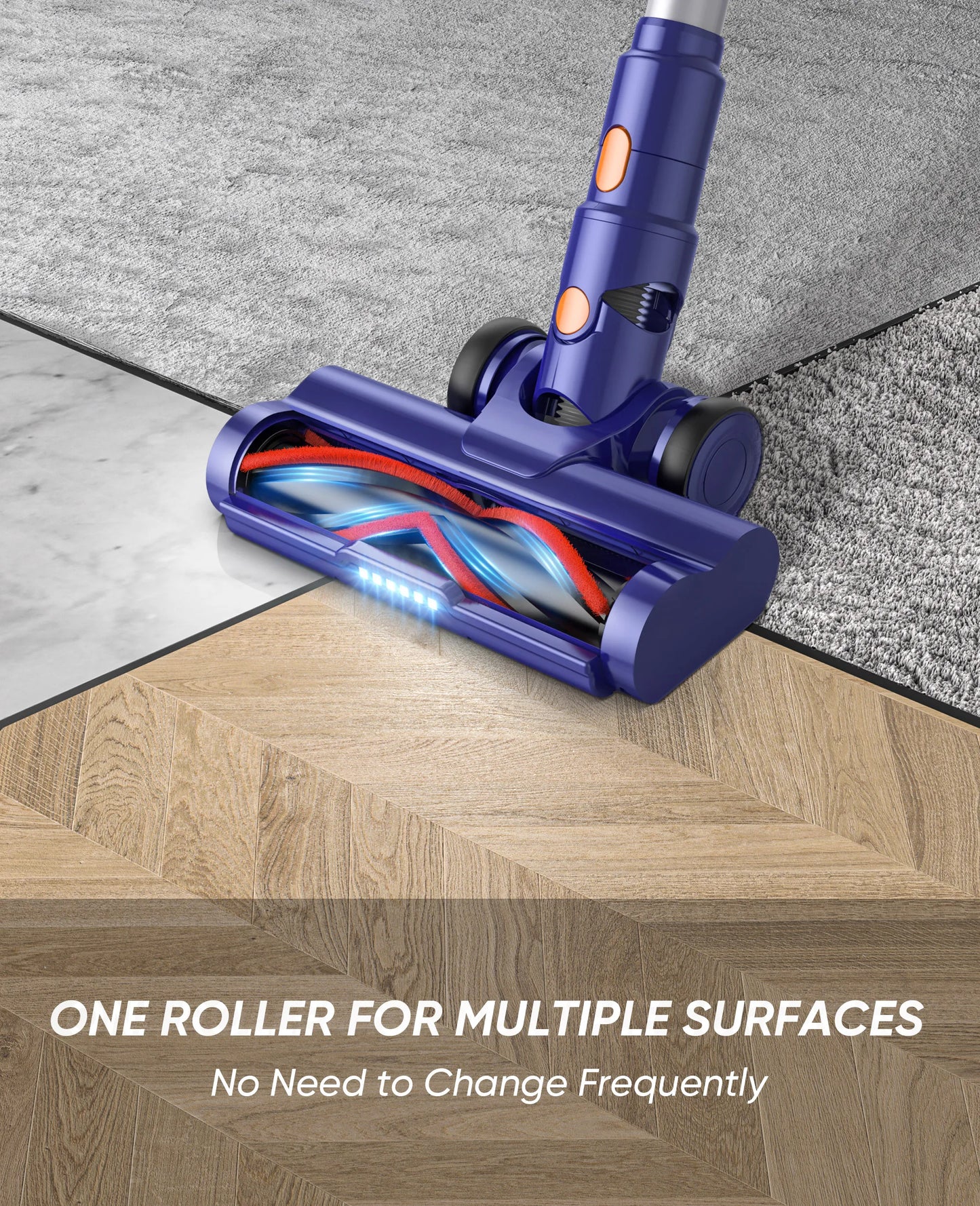BUTURE 450W 38Kpa Suction Power Handheld Cordless Wireless Vacuum Cleaner for Home Appliance 1.2L Dust Cup Removable Battery