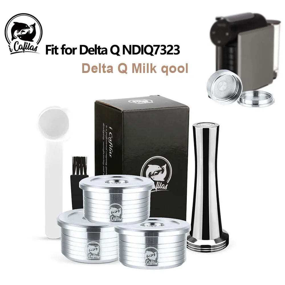 Reusable Coffee Capsule for Delta Q Milk qool Pod Stainless Steel Cápsulas Reutilizáveis Café for Delta q DIQ7323 Machine Filter