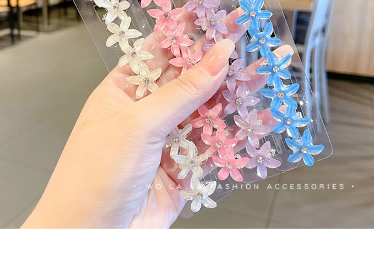 Cute Little Flower Mini Hairpin for Girls Sweet Temperament for Children Simple Braided Hair Ponytail Side Clip Hair Ornament