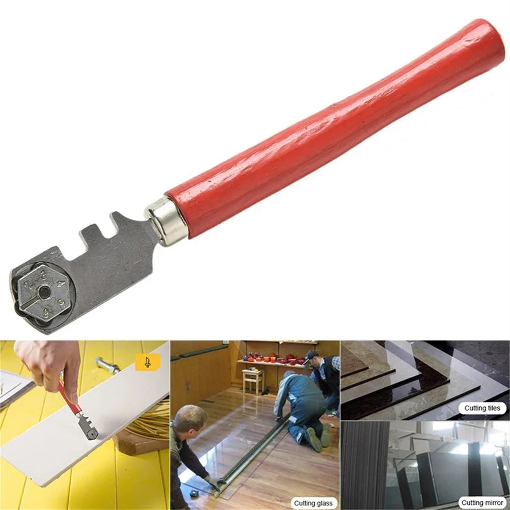 Cutting 6-12mm Glass Cutter Glass Cutter For Householdcutting Work Handle Material Wood Iron Durable