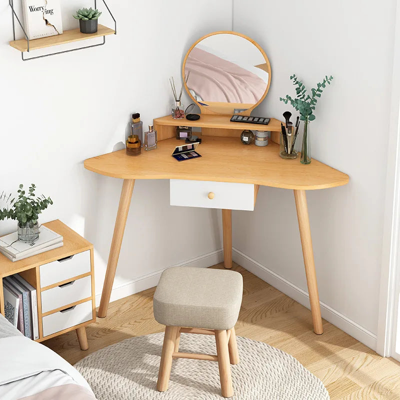 Dresser Bedroom Modern Minimalist Triangle Makeup Bedside Storage Cabinet Corner Integrated Table