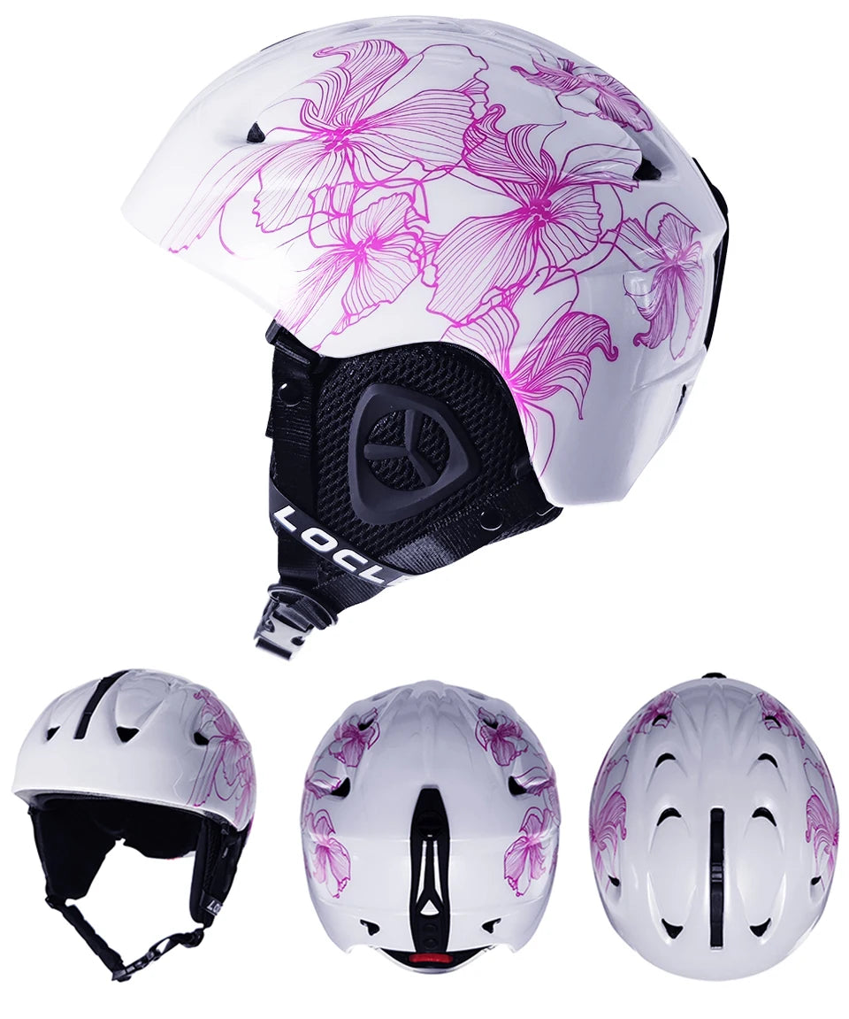 LOCLE Ski Helmet Men Women Integrally-molded Children Kids Skiing Helmet Skateboard Ski Snowboard Motorcycle Snowmobile Helmet