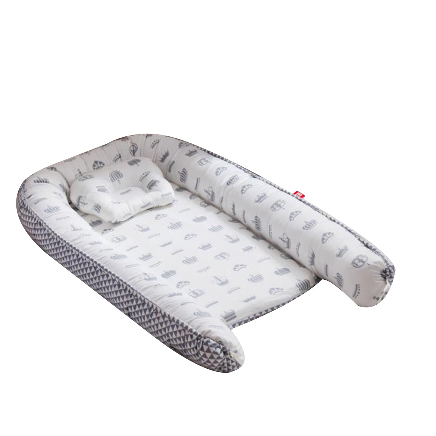 Baby Bed Foldable Washable Floral Print Baby Cot Infant Bassinet with Pillow Bedding Sets for Boys Girls 9 Colors