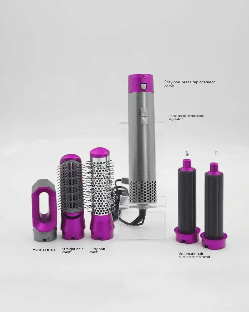 electric hair brush Hot Air Brush5in1 فرشاة شعرAutomatic Curling Iron Straight Curling Dual-use Home Appliancesفرشاة شعر لاسلكية