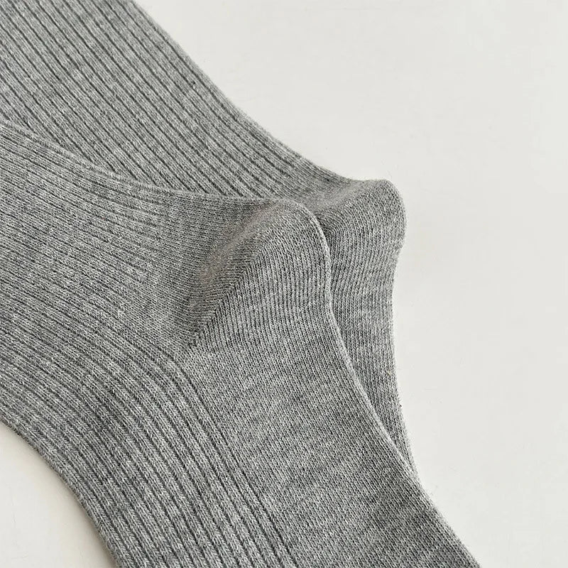 Japanese JK Sweet Bowknot Tied Middle Tube Socks Women Heel Bow Socks Casual Black White Pile Socks Girls Sports Cotton Socks