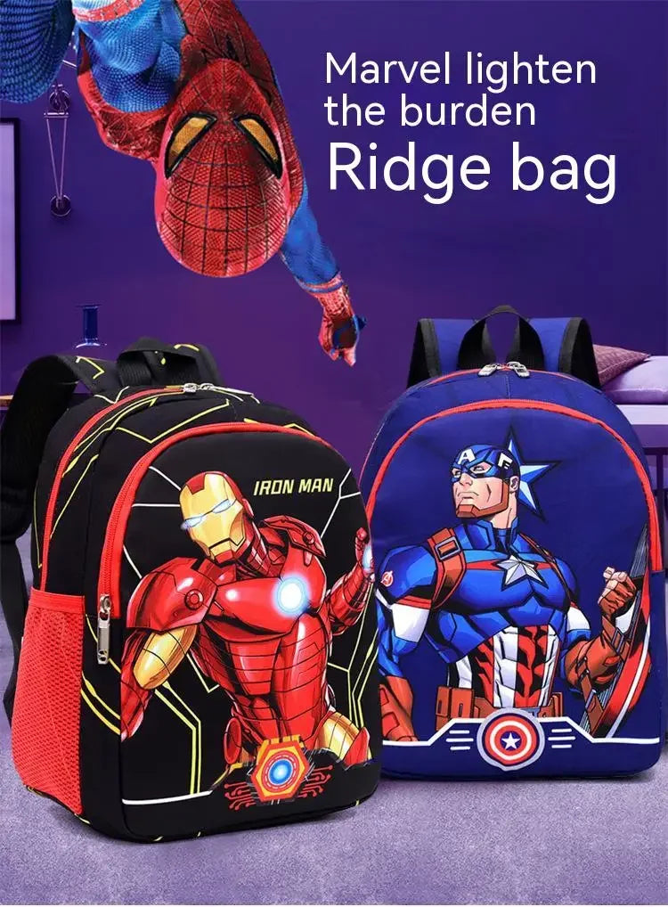 Children schoolbag spider backpack weight-reducing kindergarten Iron Man backpack cartoon large capacity boys and girls backpack