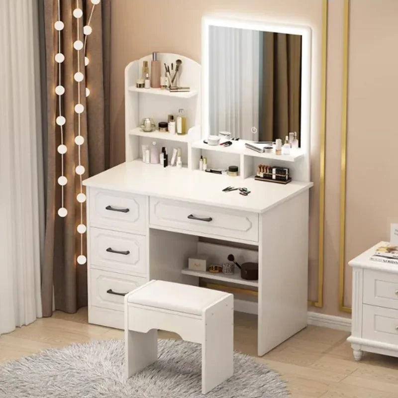 Drawer Dresser Cabinet Dressing Table Girl Handles Storage Vanity Chair Dressing Table High End Coiffeuse Bedroom Furniture