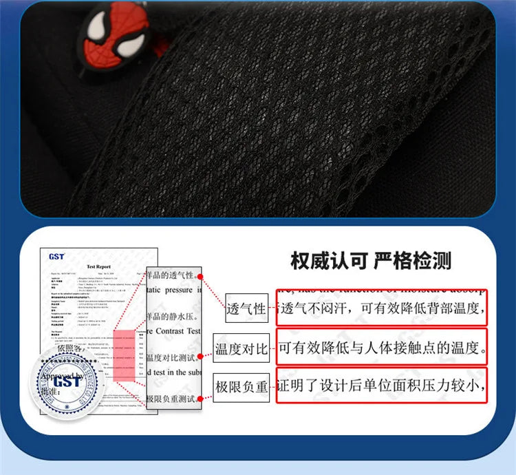 Children's school bag new, cute cartoon Spider-Man 3-6 years old boys backpack Captain America Iron Man backpack