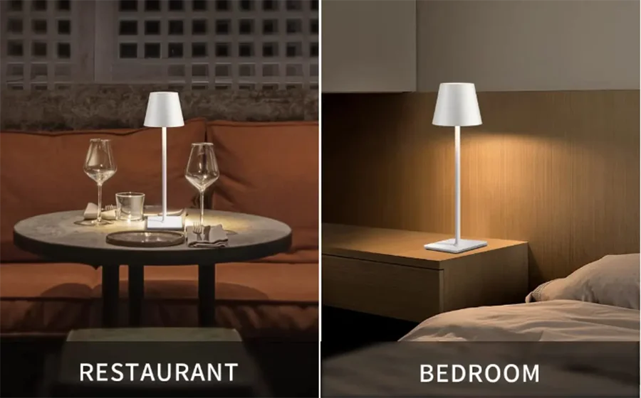 LED Desk Lamp Bar Restaurant Ambiance Wireless Table Lamps Study Office Night Light Waterproof Touch Lamp with USB Charging