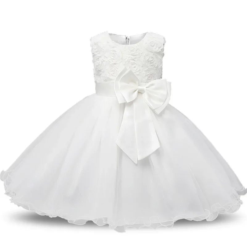 Cute Baby Girls Princess Dress for Party Toddler Summer Tutu Kids Wedding Birthday Dresses for 1-5Y Flower Girl Fluffy Gala Gown
