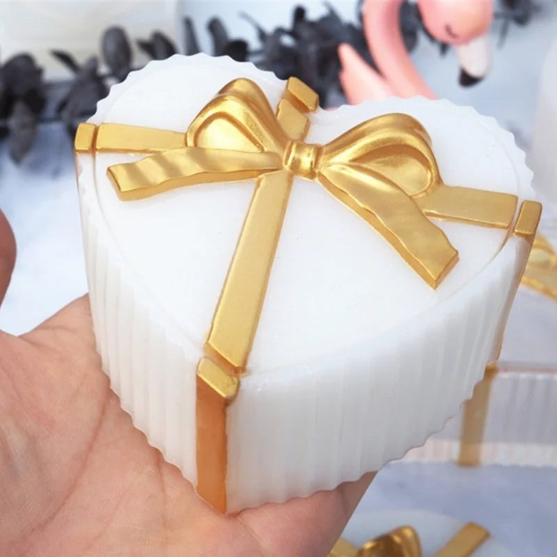 Love Storage Box Resin Crystal Silicone Mold DIY Bow Square Circular Oval Stripe Gift Gar Epoxy Mold Home Decoration Storage