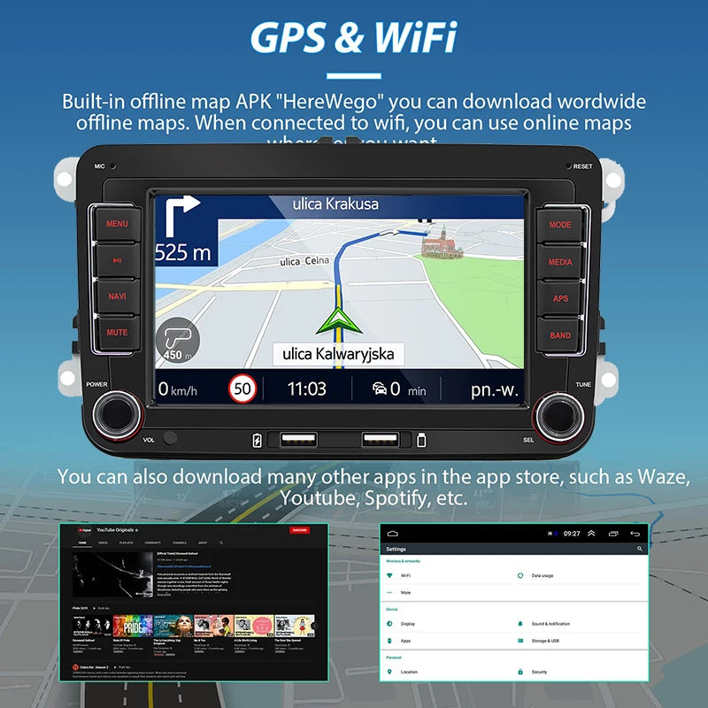 Android 13 Car Radio Carpaly For VW Volkswagen Golf 5 6 Touran Passat B6 Jetta MK5 Autoradio Multimedia Player Smart car systems