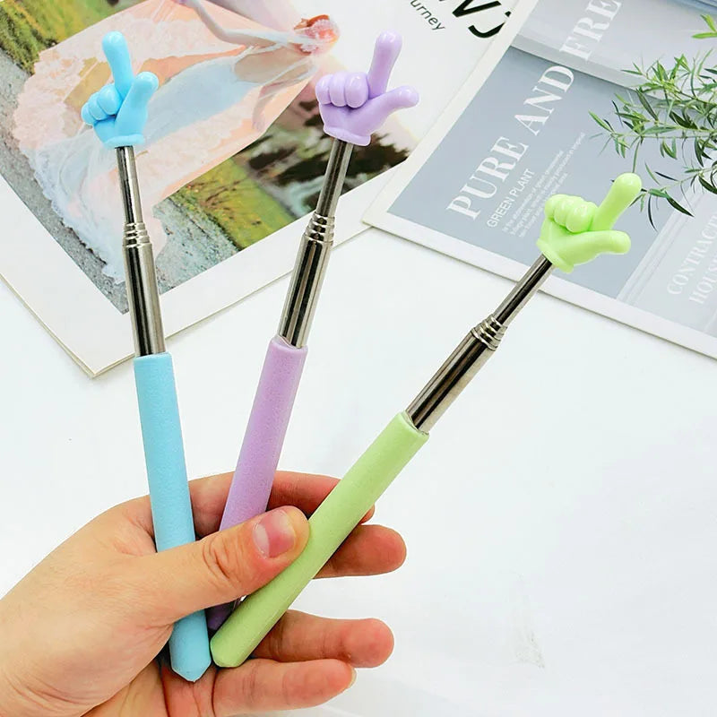 Retractable Teacher Pointer Finger Design Reading Guide Preschool Teaching Stick Tools For School Whiteboard Pointer