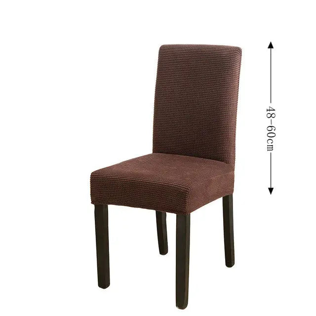 Spandex Dining Room Chairs Cover Jacquard Waterproof Cover For Chairs Washable Parsons Adjustable Seat Covers 2 4 6Set