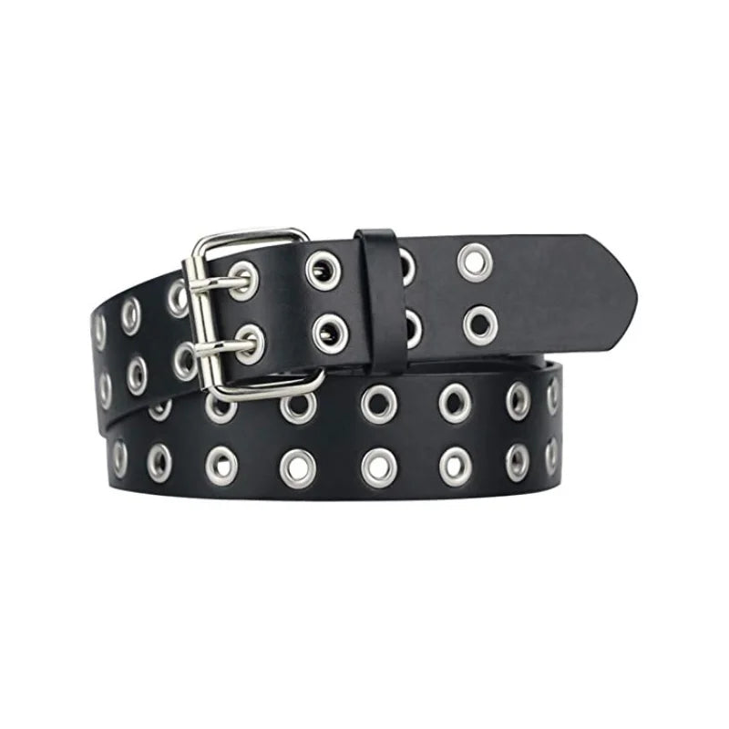 Fashion Alloy Women Belts Chain Luxury for Genuine Leather New Punk Style Metal Pin Buckle Leather Men Waistband for Jeans