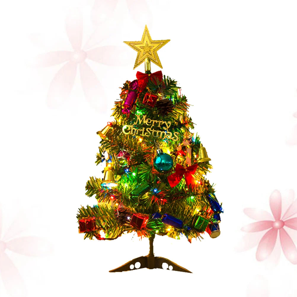 50 Cm Holiday Tabletop Trees Christmas Desktop Artificial LED Decorate Nativity