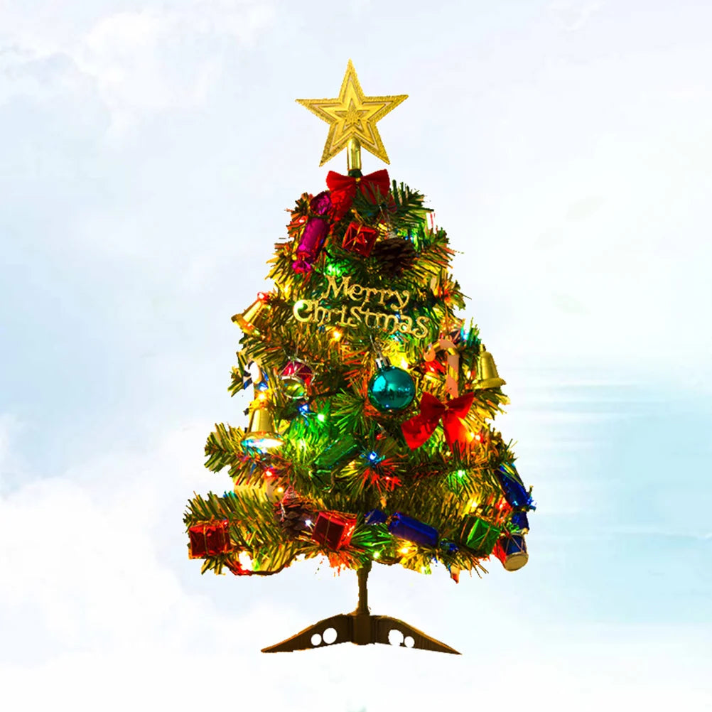 50 Cm Holiday Tabletop Trees Christmas Desktop Artificial LED Decorate Nativity